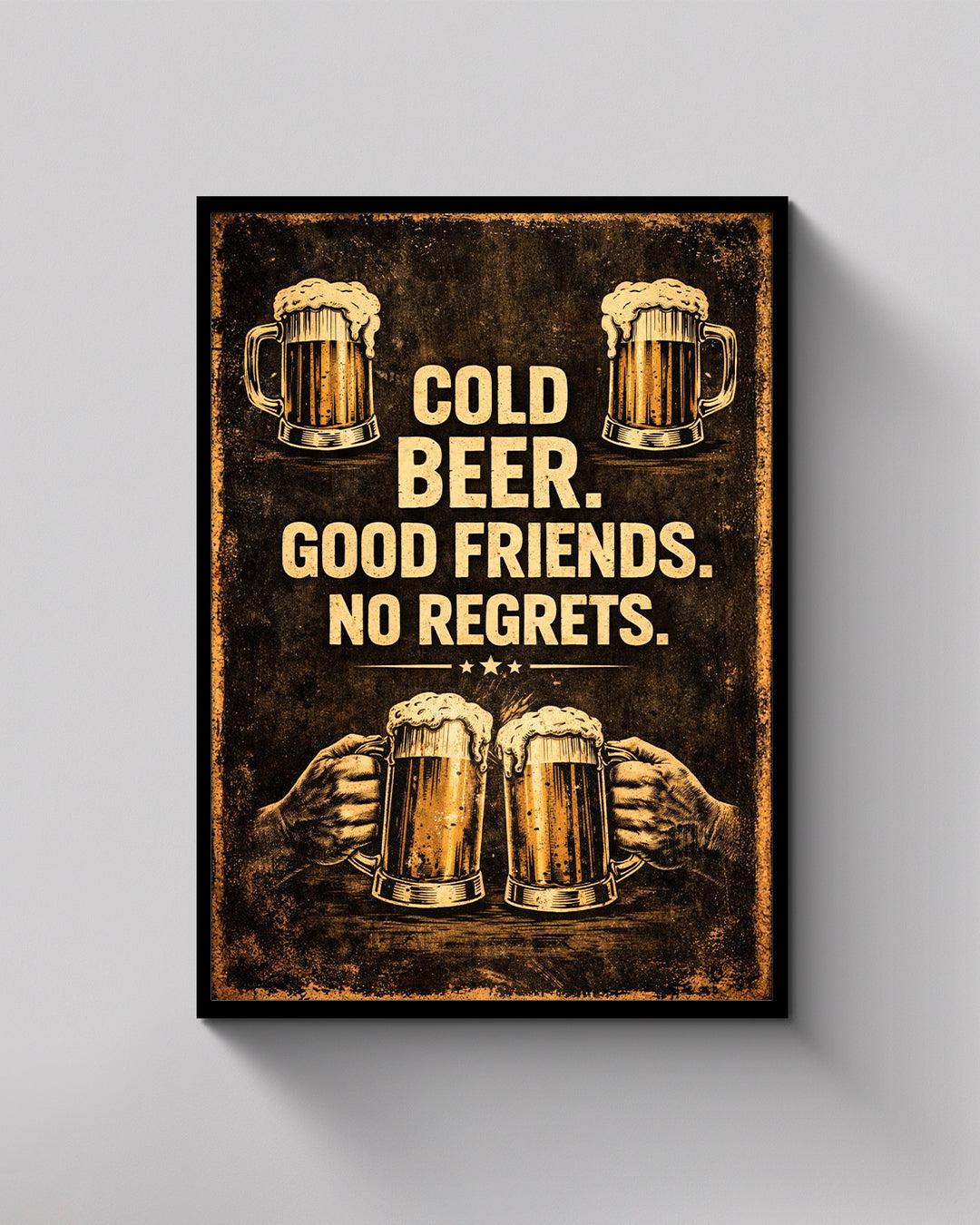 Cold Beer. Good Friends. No Regrets. – Man Cave