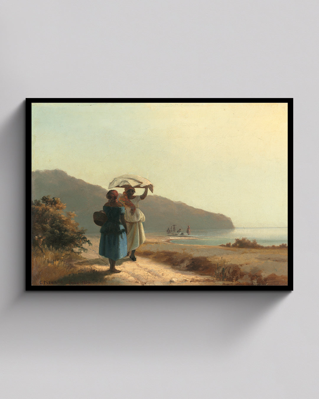 Deux femmes causant au bord de la mer, Saint Thomas